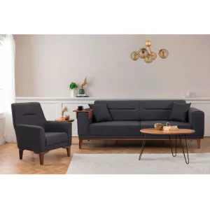 Reapris Wyong Soffgrupp 3-sits Soffa + Fåtölj Antracit - Möbler