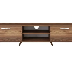 Begränsat antal Basic Home Virkesbo Tv bänk med Förvaring 180 cm Valnöt / Brun / Rustik - Möbler