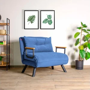 Alfredton Bäddfåtölj 175x60 cm Blå - Möbler Fri frakt