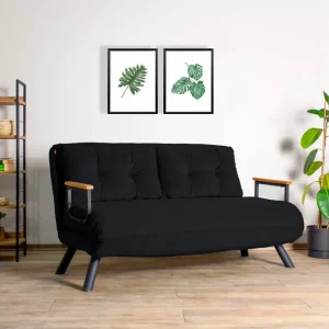 Alfredton Bäddsoffa 2-sits 175x133 cm Svart - Möbler Bästa pris