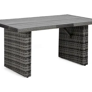 Comfort Garden James Utebord 85x145 cm – Matbord utomhus i konstrotting med bordsskiva i Aintwood Grå - Utemöbler & utemiljö Bästa pris