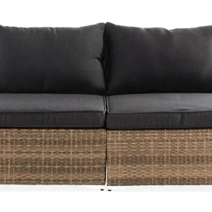 Beställ nu Comfort Garden Wisconsin Premium 2-sits Loungesoffa utomhus – Utesoffa i Konstrotting för balkong Sand Beige / Svarta dynor - Utemöbler & utemiljö