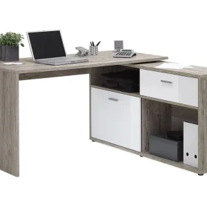 Fynd Scandinavian Choice Mamoru Hörnskrivbord Sandek/Vit Beige|Vit - Möbler