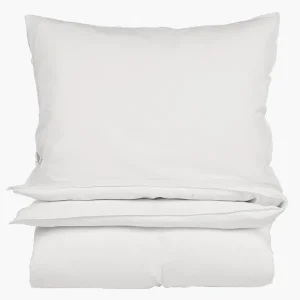 Påslakanset i linne & bomull vit - 150x210 cm Sänkt pris