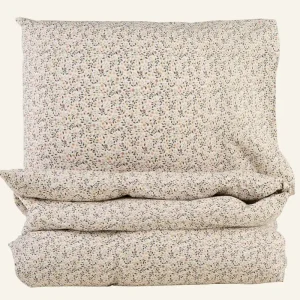 Extra rabatt Påslakanset i bomull multi/grön - 150x210 cm