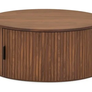 Bark Noira Runt Soffbord 80 cm med Förvaring Låda Valnöt / Bunt Trä - Möbler Köp nu