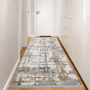 Gångmatta Naveena 100x450 cm Rektangulär Grå/Beige/Creme - Textil & mattor Erbjudandepris