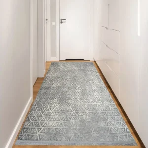 Naveena Gångmatta 100x400 cm Rektangulär Grå/Creme - Textil & mattor Kampanjpris