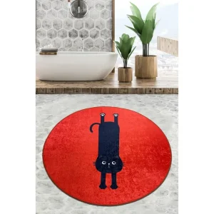 Parkesh Badrumsmatta 80 cm Rund Flerfärgad - Textil & mattor Erbjudande