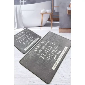 Pankaj Badrumsmatta 60x100 cm Rektangulär Grå - Textil & mattor Sista chansen