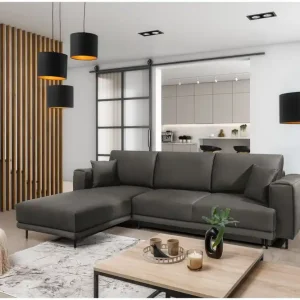 Säker betalning Hopland 3-sits Bäddsoffa m. Divan med Förvaring Grå - Möbler