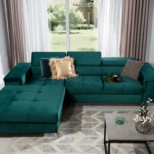 Ricardone 3-sits Bäddsoffa m. Divan Grön - Möbler Erbjudandepris