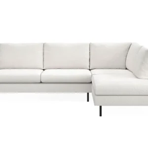 Scandi Days Menard Compact 4-sits Högervänd L-formad Schäslongsoffa i Bouclé Vit - Möbler Snabb leverans