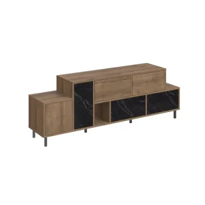 Hermes Tv-bänk 171,2x35,6 cm Brun/Svart Hanah Home - Möbler Nyhet
