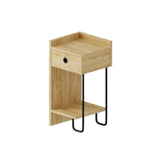 Billig Sirius Sängbord 32x30 cm Ljusbrun Hanah Home - Möbler