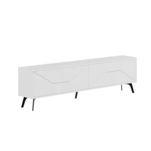 Dune Tv-bänk 180x29,6 cm Vit Hanah Home - Möbler Expressleverans
