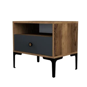 Begränsad tid Ameias Sängbord 56x40 cm Brun/Antracit Hanah Home - Möbler