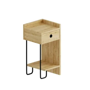 Lågt pris Sirius Sängbord 32x30 cm Ljusbrun Hanah Home - Möbler