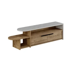 Tv-bänk Lyra 167x33 cm Blå/Brun Hanah Home - Möbler Begränsat antal