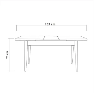 Oliver Matbord 120x75 cm Svart Hanah Home - Möbler Kampanjpris