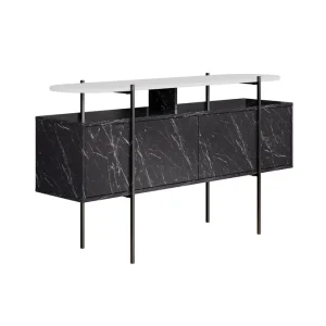 Konsollbord Hanley 150x86,2 cm Vit/Mörkbrun Hanah Home - Möbler Kampanj