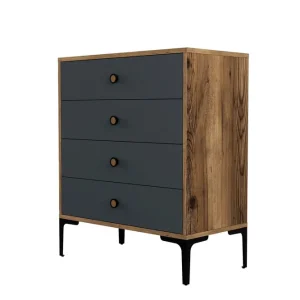 Endast idag Ameias Byrå 76x90,7 cm Brun/Antracit Hanah Home - Förvaring