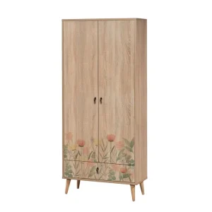 Bertoaria Garderob 80x190 cm Brun Hanah Home - Förvaring Kundfavorit