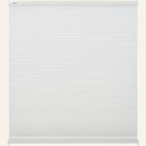Extra rabatt Ljusfiltrerande dubbel plisségardin vit - 100x160 cm