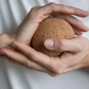 Enkel massageboll natur - ø8 cm Snabb frakt