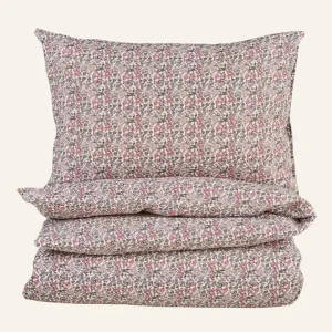 Utförsäljning Påslakanset i bäckebölja multi/rosa - 230x220 cm
