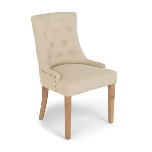 Lägg i varukorgen Bloomington Viktoria Matstol med Nitar Beige / Vintage - Möbler