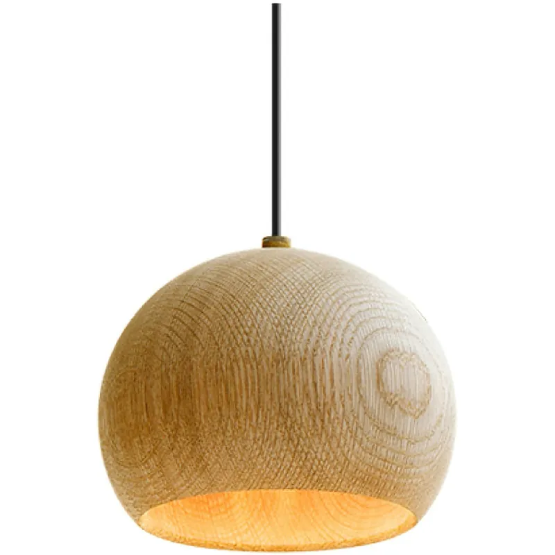 Lune Pendel Ø14 cm, Oljad Ek Sänkt pris