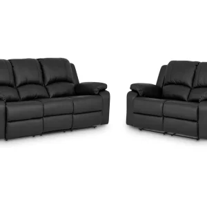 Expressleverans Comfort Living Norbo Soffgrupp 3-sits+2-sits Konstläder Svart - Möbler