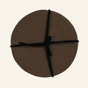 4-pack glasunderlägg brun - ø10 cm Rabatt
