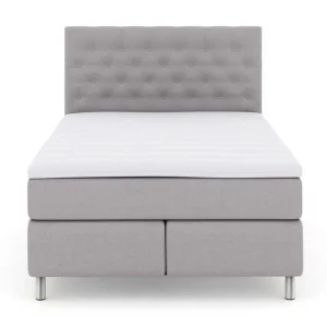 Select No 3 Kontinentalsäng 140x200 Fast/Medium Ljusgrå/Metall - Möbler Begränsat antal