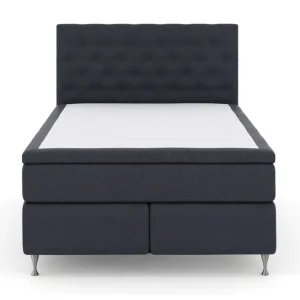 Fri frakt Select No 4 Kontinentalsäng 140x200 Fast/Medium Blå/Silver - Möbler
