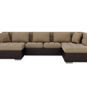 Köp nu Majestic Furniture Dynir Stor Hörnbäddsoffa Divan med Förvaring Vänster 350 cm Bred Beige / Brun - Möbler