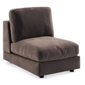 Andrarum Arken 1-sits Mittmodul i Sammet 70 cm bred Brun - Möbler Köp nu