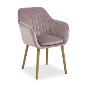 Funky & Co Lividus Karmstol Sammet Ek/Rosé - Möbler Kampanjpris