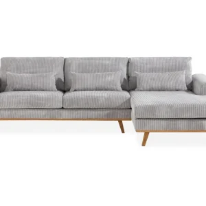 Scandinavian Choice Copenhagen 4-sits Högervänd L-formad Divansoffa i Manchester Ljusgrå - Möbler Säker betalning