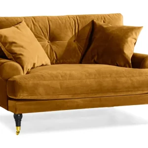 Bloomington Andrew Loveseat Sammet Amber/Mässing - Möbler Nyhet
