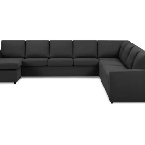 Köp nu Basic Home Crazy 7-sits Vändbar U-formad XX-Large Hörnsoffa med divan i Tyg Mörkgrå / Antracit - Möbler