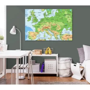 Snabb leverans Tavla Map of Europe 60x40 - Inredning
