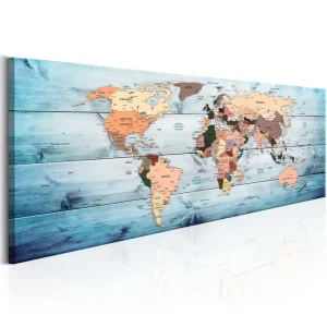Snabb frakt Tavla World Maps Sapphire Travels VALUE_MISSING_2 135x45 - Inredning