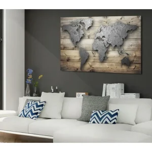 Snabb frakt Tavla Silver World 120x80 - Inredning