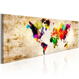 Tavla World In Watercolours VALUE_MISSING_2 120x40 - Inredning Nyhet
