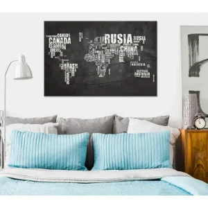 Nyhet Tavla World Map: Spanish Geography (ES) 60x40 - Inredning