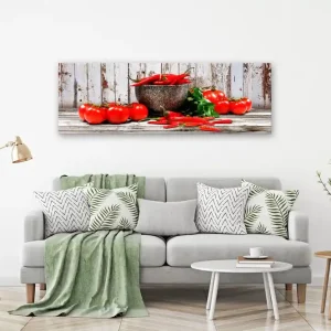 Rea Tavla Red Vegetables (1 Part) Wood Narrow 135x45 - Inredning