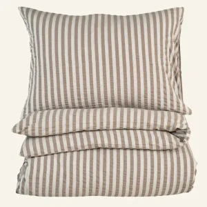 Påslakanset i bäckebölja brun - 230x220 cm Reapris