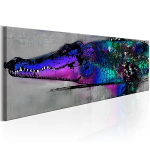 Populärt val Tavla Blue Alligator VALUE_MISSING_3 120x40 - Inredning